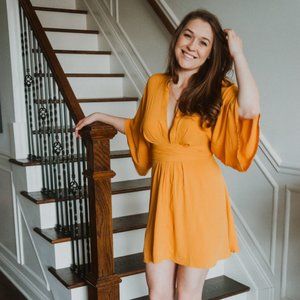 Tied-waist kimono dress